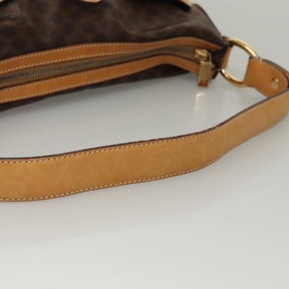 CELINE Macadam Canvas Shoulder Bag Pvc Leather Brown Gold - Picture 7 of 13